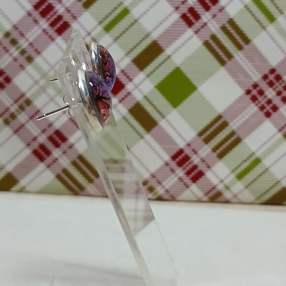 NWOT Fashion Jewelry Silver Tone Tree of Life Stud Earrings #13 - Picture 5 of 10